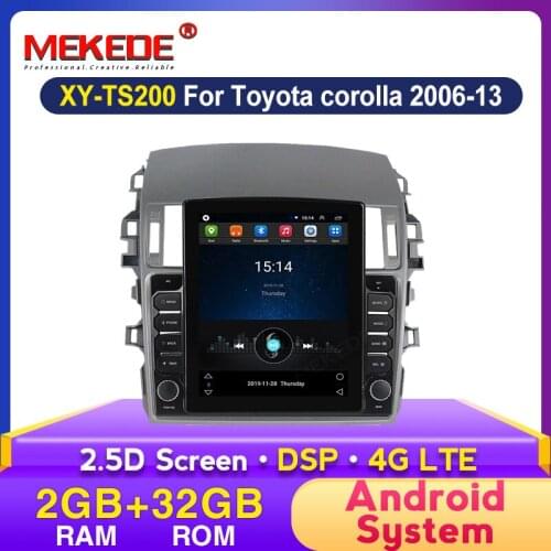 9.7inch Tesla screen DSP carplay 2+32G Car Multimedia player for Toyota Corolla 2006-2013 BT Navigation GPS IPS Head Unit