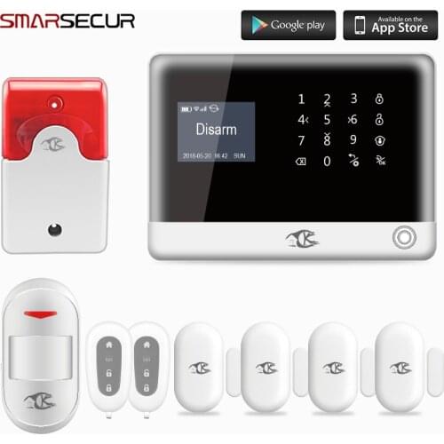 Smarsecur Wireless Home APP Control Burglar Alarm System WiFi GSM security systems