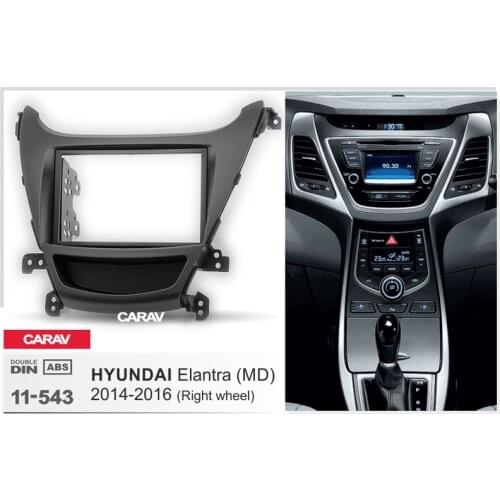 CARAV 11-543 2Din Radio Fascia for HYUNDAI Elantra (MD) Right wheel Stereo Panel Mounting Installation Dash Kit Trim Frame