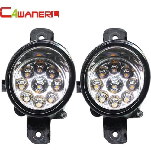 Cawanerl 1 Pair H8 H11 Car Styling LED Light Fog Light DRL Daytime Running Light DC 12V For Infiniti G37 M35 M45 QX60 JX35