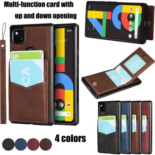 Wallet Durable Reinforced Magnetic Leather Flip Leather Case For Google Pixel 4A A4 4G 5 Vintage Phone Cover Etui Hoesje