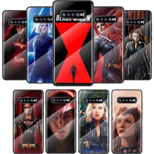 Black Widow Scarlet Witch For Samsung Galaxy S21 Ultra Plus 5G M51 M31 M21 Tempered Glass Cover Shell Luxury Phone Case
