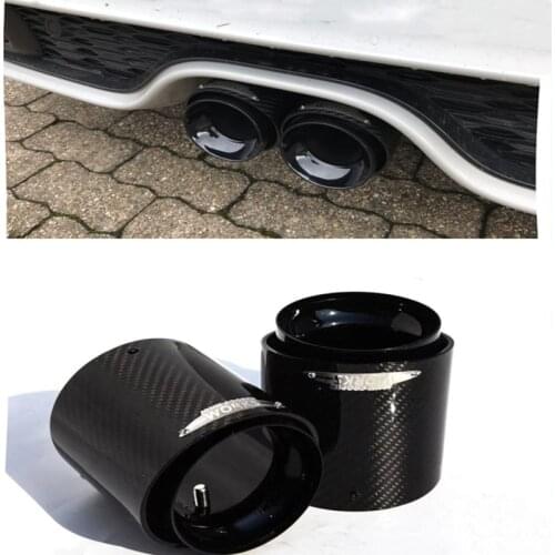 1 Piece Black Chrome and Carbon Fiber Muffler Tip Fit for Mini Cooper Exhaust Tip R55 R56 R57 R58 R59 R60 R61 F54 F55 F56 F57F60