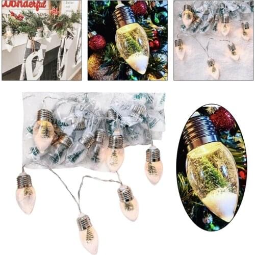Elegant Bullseye Shape Christmas Tree String Lights Snow Globe LED Light Bulb Drop Shipping