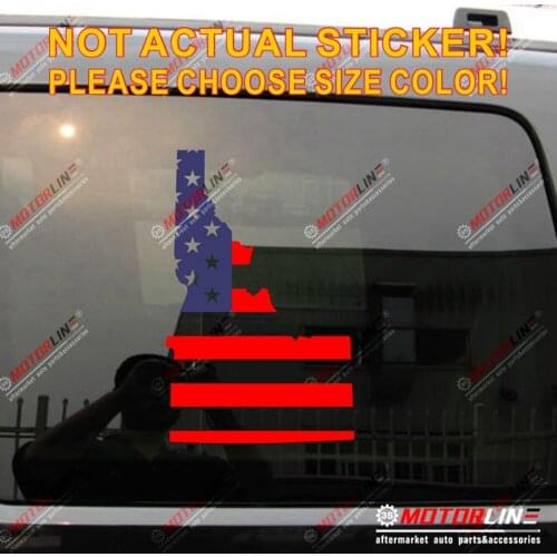 Idaho State Map USA Flag Decal Sticker Car Vinyl pick size die cut no background