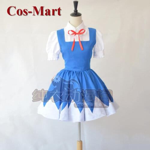 Game Touhou Project Cirno Cosplay Costume Fashion Cute Red Uniform Dress Female Role Play Clothing Custom-Make Any Size