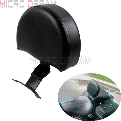 Motorcycle Adjustable Driver Rider Backrest Kit PU Leather Back Pad For Harley Softail Classic Models 2018-Up With a Stock Seat