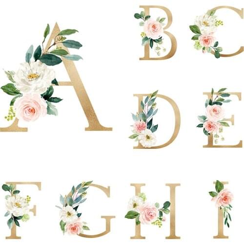 5D DIY Diamond Painting Letter Flowers Cross Stitch Kit Full Drill Square Embroidery Mosaic Art Picture of Rhinestones Decor