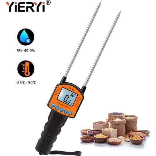 New JGL-188 Digital Grain Moisture Meter 0.1% High Precision Grain Feed Cotton Soybean Storage Temperature Water Content Tester