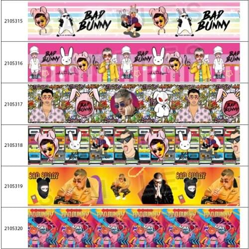 Character Rapper Bad Printed Grosgrain /Satin Tape Ribbons 10yards DIY Handmade Accessories Decoration