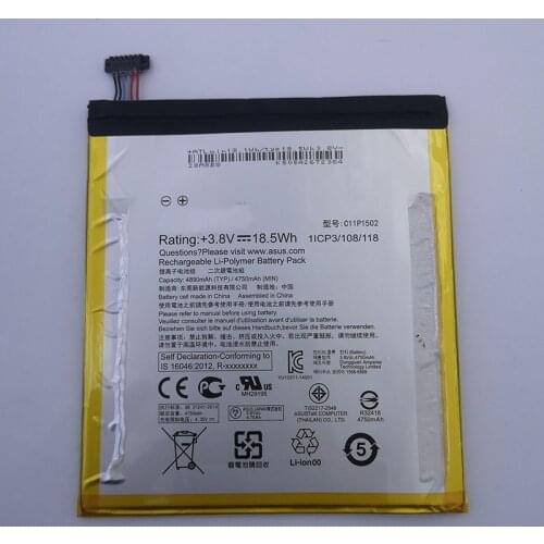 ASUS C11P1502 Tablet PC Original Battery For ASUS ZenPad10 Z300C Z300M Z300CG Z300CL P023 P01T 4890mAh
