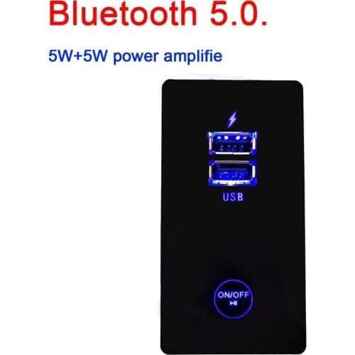 DYKB Bluetooth 5.0 power amplifier board 5W+5W AMP MP3 WAV FLAC WMA APE audio decoder USB charger Touch button