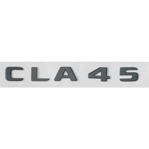 Flat Matte Black ABS Rear Trunk Letters Badge Badges Emblem Emblems Decal Sticker for Mercedes Benz CLA Class CLA45 AMG 2017