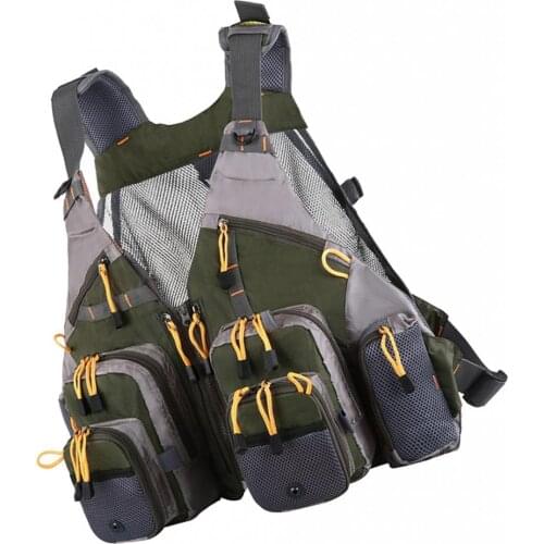 Adult Adjustable Mesh Fly Fishing Vest Waistcoat Breathable Gilet for Hiking