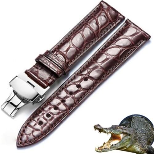 Real Alligator Watch Strap Genuine Leather Watch Bands For Men Or Women Watch Accessories 12 - 24mm