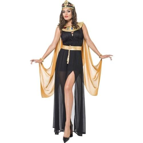 Deluxe Ancient Egypt Egyptian Pharaoh Cleopatra Princess Costume for Adults Women Halloween Party Cosplay Dress