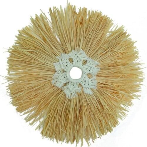 Hand Woven Hanging Raffia Grass Decorations Cotton Thread Weaving Ornament Baby Room Photo Props Children Room Wall Pendants