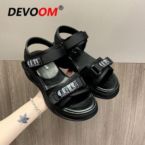 2021 Summer Women Clogs Platform Shoes Girl Sandals Beach Shoes Fashion Slides Flat Sandals Woman Black Sandalias planas mujer
