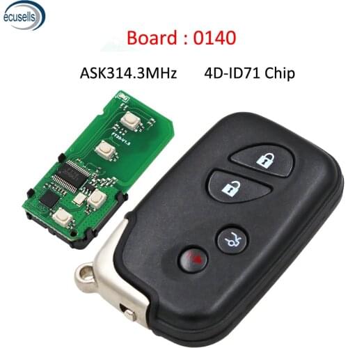 Smart Card -US(3+1)Button ASK314.3Mhz ID71 Chip -0140 Board Use for Lexus ES350 IS250 IS350 GS300-600H 2007 2008 2009