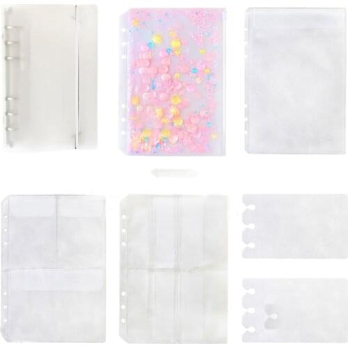 A5 Loose Leaf Refill Notebook Cover Spiral Binder Diary Agenda Planner Inner Core Filler Page PVC Storage Organizer Bag Office