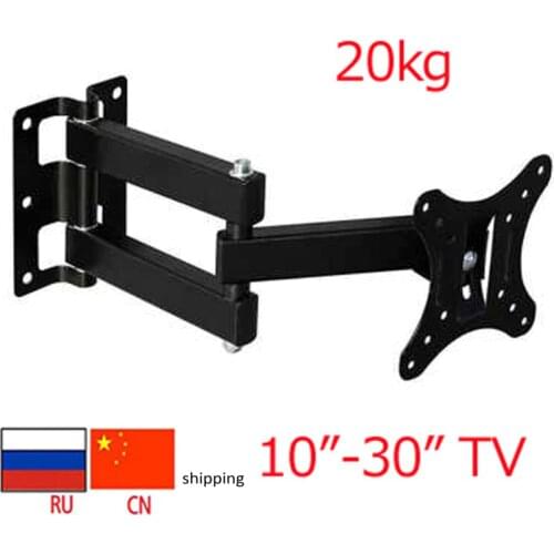 LCD-123 Full Motion 10"-30" extendable arm Panel Display TV Wall Mount Max.VESA 100*100mm Loading 20kgs Monitor Holder Support