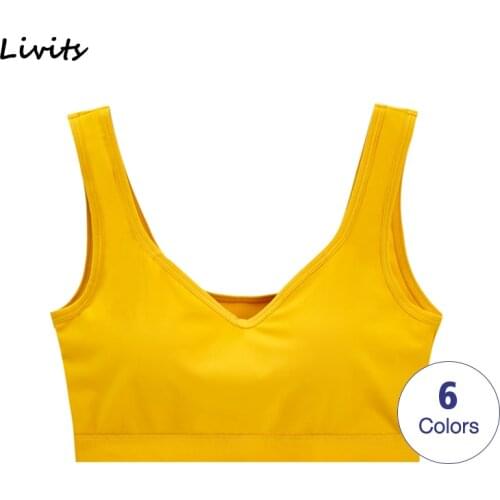Women Tank-Top With Chest Pad Breathable Stretchable Crop-Top Camisoles Tube Vest Sleeveless Sexy Casual SA1227