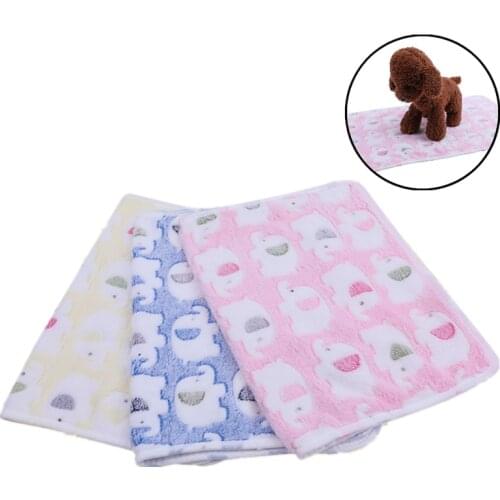 1PCs Pets Dog Blanket Puppy Sleep Mat Dog Beds for Small Dogs Winter Bath Towel Double Velvet Warm Soft Blanket for Dogs Cats