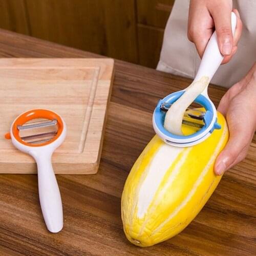 2in1 Two-Blade Rotary Peeler For Fruit Vegetable Potato Rotatable Peeler Slicer Potato Creative Paring Knife