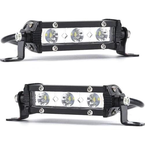4Inch Slim Single Row LED Work Light Bar SUV 4X4 Truck Trailer Pickup Bumper Spot 9W Indicator Fog Driving Lamp 6000K 12V 24V