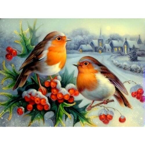 5d Diy Diamond Painting Cross Stitch animal birds stickers Diamond Embroidery scenery Crystal Round Diamond Mosaic Pictures