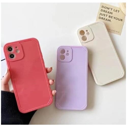 Candy Pure Color Simple Phone Case for iPhone 12 11Pro Max XS Max X XR 7 8 Plus 12pro Soft Tpu Silicone Cute Glossy Back Cover