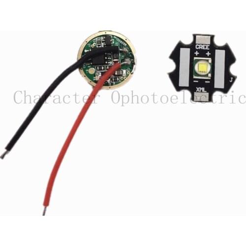 Cree XM-L T6 10W Cool White 6500k LED Light + T6 DC 3.7V 2.5A XML LED Dimmer Driver For DIY