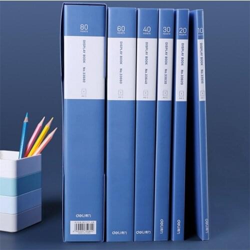 Deli 80 pages 10 pages A4 folder multi-layer information booklet office supplies file folder transparent music folder test paper