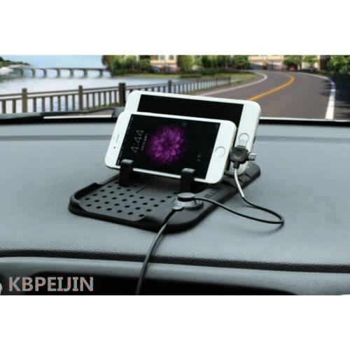 For Peugeot 307 308 207 3008 2008 407 508 206 Multi-functional Car Navigation Mobile USB Charger Phone Anti-Slip Mat accessories