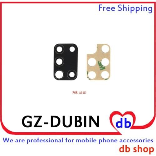 For Samsung Galaxy A31S A317F Rear Back Camera Lens Glass Plastic Cover+3M Sticker Glue Tape