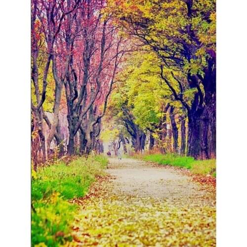 Gatyztory Frame Diy Painting By Numbers Autumn Leaves Landscape Canvas Colouring Artwork Wall Decor Handpainted