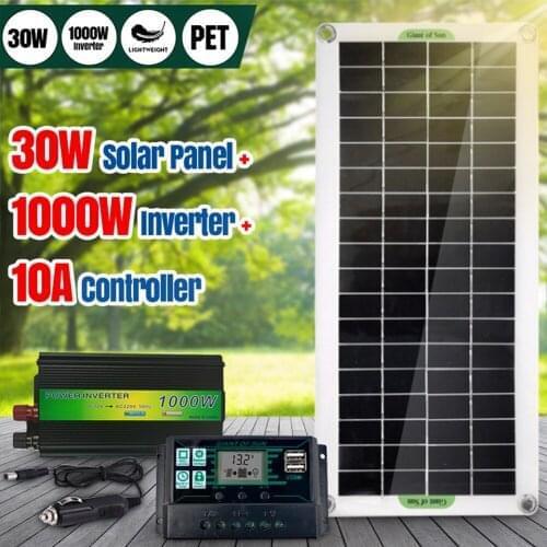 30W Solar Panel Flexible Solar Panel For Camping Car Traveling Outdoor Emergency Power Accessory