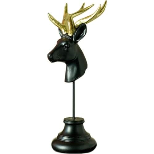 Retro Deer Head Jewelry Stand Home Decor Window Decoration Accessories Animal Head Statue Popular Holiday Decor Birthday Gift
