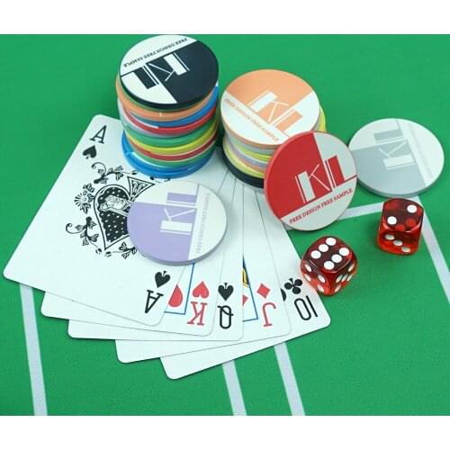 Best Quality Ceramic Poker Chips Free Design Professianal Casino New Family Coin Poker Ceramics 39mm*3.3mm Factory