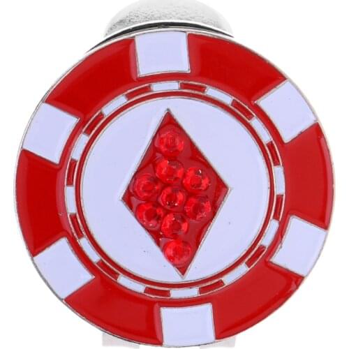 Sturdy Heart Pattern Magnetic Golf Ball Clip On Golf Cap Visor Gift Red