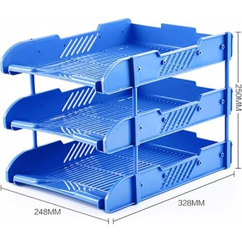 3-layer File Tray Mesh File Holder Stand Organizer Container Document Tray for Magazine Letter Paper Document Home Office Desk