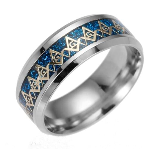 Maxmoon New Freemason Ring Masonic Rings For Men Women Gold Silver Color Black 316L Stainless Steel Charms Freemasonry fashion