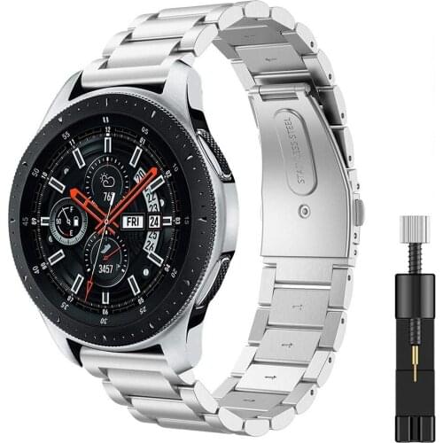 22mm Metal Strap For Samsung Galaxy Watch 3/Huawei GT2/Amazfit GTR Stainless steel bracelet wristband For 20mm Samsung Watch 4