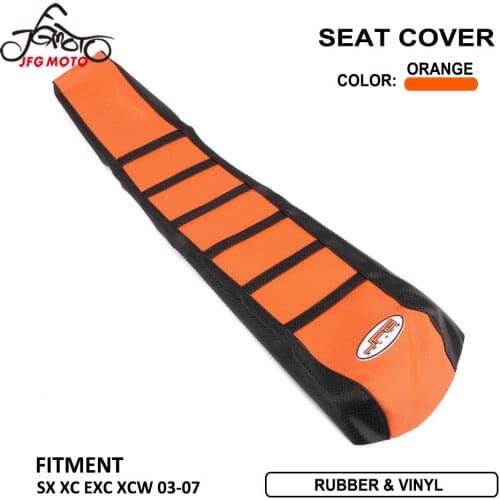 Motorcycle Ribbed Gripper Seat Cover For KTM SX EXC MXC 65 85 125 200 250 300 400 450 525 2004 2005 2006 2007 Enduro Motorcross