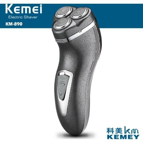 Kemei Men Electric Razor Shaver Beard 3 Triple Floating Heads Rechargeable Electric Shaver EU PLUG 220V Shaving Machine