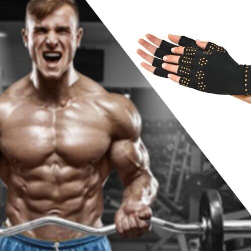 Non-slip Half-finger Pressure Gloves Strong Fitness Gloves Unisex Gloves Half Finger Training Protect Y9R9