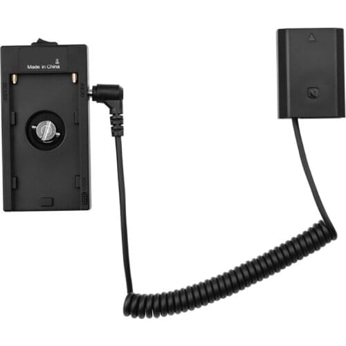 NP-F970 Battery Plate Holder Adapter FZ100 Dummy Battery Coupler for Sony A7 III/A7R III/A7R IV/A9/A9 II Cameras