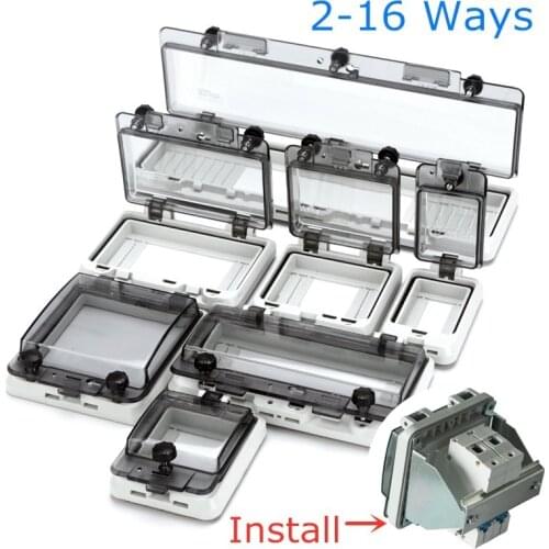 Transparent IP67 Waterproof Protective Window Cover Circuit Breaker Switch Box Protection Electric Junction Box Panel Cover