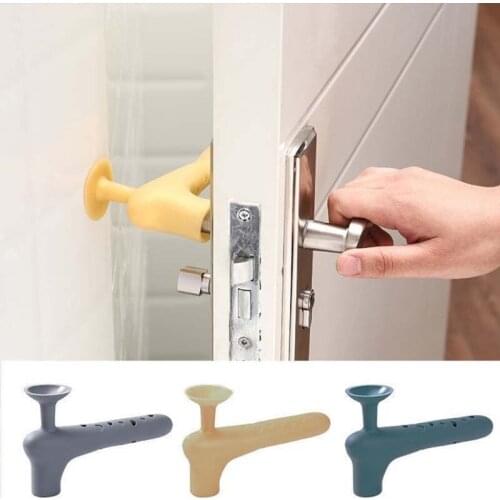 3 Colors Silicone Door Knob Cover Anti-collision Pad Protection Wall Suction Cup Mat Baby Safety Silicone for Door Stopper
