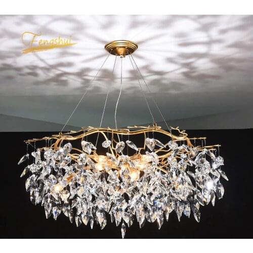 Modern Luxury Chandeliers Ceiling Crystal Nordic Indoor Home Decoration Chandelier for Living Room Loft Restaurant Hanging Lamp